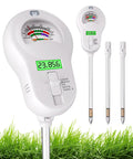 6 In 1 Soil Tester With Three Probes For Moisture, PH, Fertility, Sunlight, Temperature And Humidity with digital display
