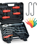 16Piece Drum Brake Tool Kit Pro Grade With Brake Spring Pliers and adjustment tools in black carrying case