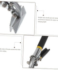 Close-up of Beefy Heavy Duty Metal Flattening Tool and Duckbill Pliers for seamers showing locking jaws and non-slip handle