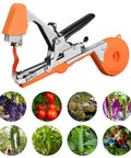 Plant Tying Machine For Grapes Raspberries Tomatoes And Vining Vegetables With 20 Tape Rolls 10000 Staples Orange DIY Tool