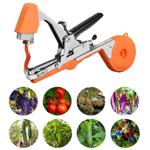 Plant Tying Machine For Grapes Raspberries Tomatoes And Vining Vegetables With 20 Tape Rolls 10000 Staples Orange DIY Tool