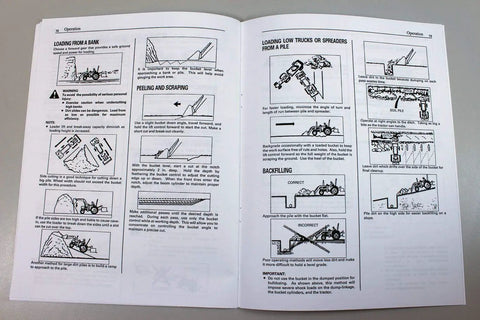 Open pages from Front Loader Model LA211 Operators Manual For DIY Farming And Heavy Equipment Care A Complete Factory OEM Reproduction Guide