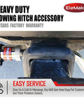 Beefed Up Heavy Duty Trailer Hitch Lock With Brass Core Pin One Half Inch And Five Eighths Inch Extra Long Three Inch And Three And A Half Inch For Class One To Five Tow Receivers Keeps Your Trailer Boat Or RV Secure installed on hitch