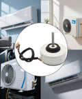 WZDK20-38G Brushless DC Air Conditioner Motor Replacement, central air conditioning, Midea units, showing motor and AC setup