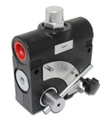 Summit Hydraulics adjustable hydraulic flow control valve with relief, 0–30 GPM, 3/4 in NPT port, front view