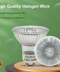 GU10 120V 50W Halogen Light Bulbs Pack Of 6 For Track Lighting And Range Hood Dimmable Candle Warmer Lamps 2700K Warm White