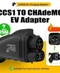 Top Notch Dc Fast Charging Adapter Quickly Plugs Ccs1 Stations Into Your Chademo Rig With Rock Solid Safety Guards. 250KW design.