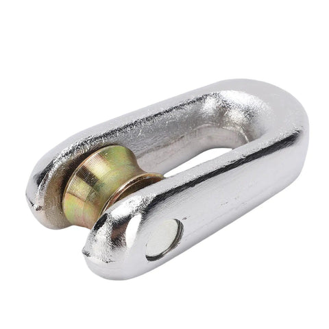 Heavy Duty Alloy Steel Cable Pulling Tool Breakaway Connector for Electrical Wiring and Rigging side view showing durable design and roller.