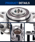Rear Wheel Hub And Bearing Assembly 512257 For Honda Civic 2006 2011 LX DX GX 5 Lug With ABS close-up product details