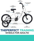 20 Inch Adaptive Training Wheel Bicycle For Beginners With Proportioned Frame Lighter Build And Smaller Grips For Easy Ground Reach