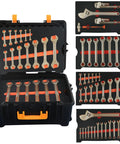36 Piece Non Sparking Tool Set With Double Open End Wrenches And Combination Wrenches Pipe Wrenches Ball Pein Hammer Aluminum Bronze