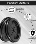 4 Pack Heavy Duty Rubber Grommets For Wiring, 2 Inch Black Firewall Plug Insert, detailed view showing bendable and watertight features.