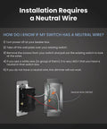 Installation guide for Smart Dimmer Switch With Neutral Wire Required Works With Alexa And Google Assistant 2.4GHz WiFi