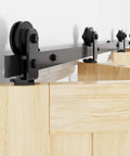 Heavy Duty Bifold Barn Door Hardware Kit 66 Inch Sliding Track For Up To Four 16 Inch Panels With Quiet Rollers Installed