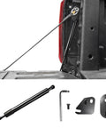 Ford F150 Tailgate Assist Shock Kit with Slow Down Damper and components installed on a truck tailgate