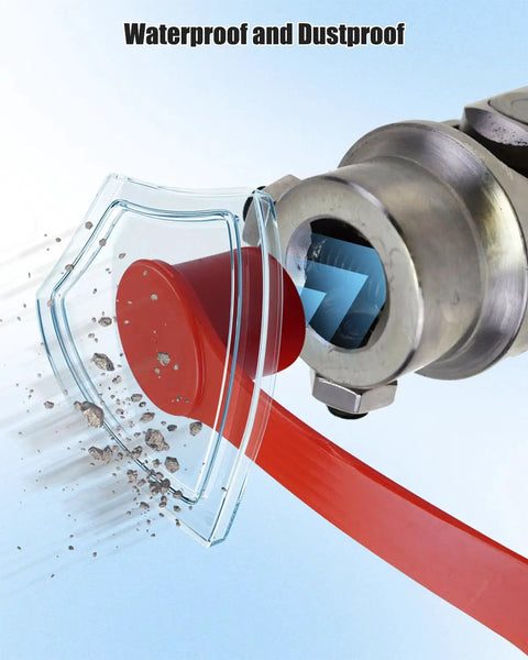 8 Pack M132021 Hydraulic Fitting Coupler Protective Covers Waterproof Dustproof Seal Leak Prevention For Heavy Duty Easy Install Durable Hydraulic Systems Universal Quick Connect Caps on red coupler