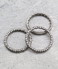 10Pcs Bicycle Ball Bearings Set For Mountain Bicycles And Fixed Gear Bikes With 40Mm Outer Diameter And 4Mm Ball Diameter Includes Steering Bearings For Headset Crank And Bottom Bracket Replacement Parts, showing three metal bearing rings.