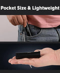 4 Pack Rechargeable UV Blacklight Flashlights 365nm And 395nm Mini LED handheld torches, one in pocket and one in hand
