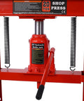 20 Ton Hydraulic Shop Press Heavy Duty H Frame Shop Hog Manual Press For Auto Repair Metal Bending Adjustable Table with bottle jack.