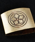 Dope Brass Habaki Collar Clip for Katana and Japanese Swords with engraved design, top grade locking clip, durable brass fitting.