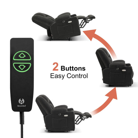 Zero Gravity Power Recliner Chair With Heat And Massage, USB Type C Ports, Cup Holders, And TV Mode, showing recline positions and remote control