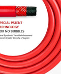 Reliable Workhorse Lightweight Hybrid Air Compressor Hose 3/8 Inch By 10 Feet featuring spiral synthetic yarn reinforcement.