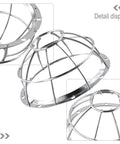 Detail view of Straight Up Tough Heavy Duty Iron Smoke Detector Protective Cover with sprinkler cage bracket in silver.