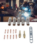 Copper Welding Torch Consumables Set With Protection Nozzle, Contact Tip, and Connecting Kit for MIG Welders - 3 Piece Replacement