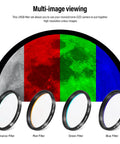 Deluxe LRGB 2 Inch Filter Set For Astrophotography With Monochrome CCD Cameras Blocks UV And IR with luminance, red, green, blue filters.