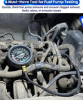 All in One Vacuum and Fuel Pump Tester Gauge Kit for Your Ride, Check Fuel Pump Pressure, Fuel Pump Vacuum, Carburetor Intake Manifold Vacuum, and Vacuum Tests With Easy to Follow Instructions.