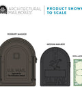 Roxbury Weather Resistant Steel Mailbox With Post Rubbed Bronze Finish Medium Curbside Mailbox size comparison with dollar bill