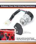 3 Way 3 Wire Rotary Push Button Ignition Switch Kit Replacement For Hammerhead SS150 GTS150 SS250 with keys, wiring, and connector