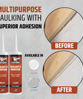 Badass Grip Liquid Rubber Waterproof Sealant And Adhesive Caulk White 10 2 Oz Tubes Four Pack before and after application comparison.