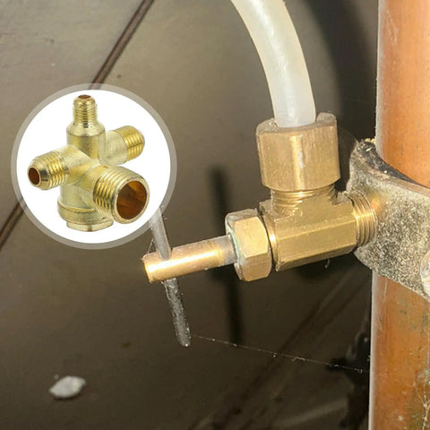 Heavy Duty 4 Way Pneumatic Check Valve Threaded Air Compressor Fitting Zinc Alloy Slick Quick Connect Air Hose Coupler mounted on hose