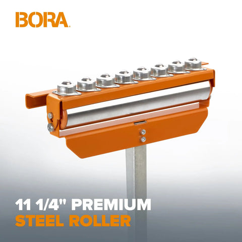 Tri Function Pedestal Roller Stand With Adjustable Height 27 To 43.75 Inches, Polished Steel Roller With Ball Bearing