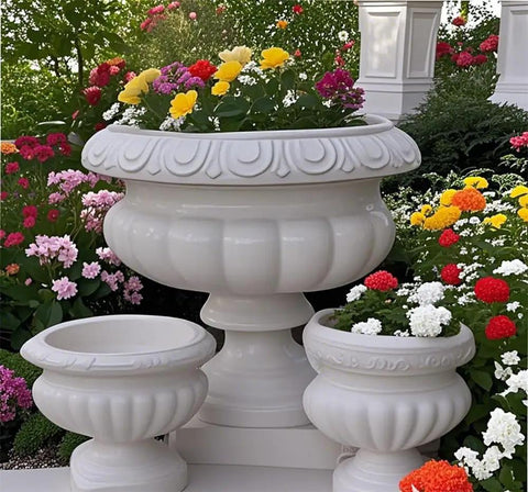 Mega Large Concrete Planter Mold For DIY Garden Projects, Heavy Duty Reusable ABS Molds For Large Flower Pots, 31.5 Inch