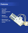 Gas Range Oven Igniter Replacement for Samsung DG94 01441A Original Style Easy Install shown with dimensions and features