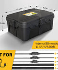 Huge Outdoor Electrical Box Waterproof 12 Inch X8 Inch X5 Inch Heavy Duty IP54 with dimensions and fit for cable types.