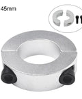 Double Split Shaft Clamp Collar 45mm 60mm Fits Drive System Secure Anti Rust Lock No Tools Needed Easy Install Fits Hard Soft Shaft Types Built Tough For Heavy Duty Use In Shop Or Garage Ensuring Best Performance And Totally Nails The Job Done. 45mm split shaft collar with bolts