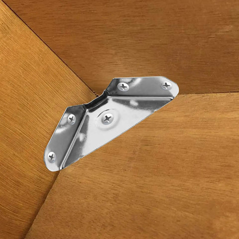 Stainless Steel Corner Shelf Brackets Set 24 Pieces Triangular Structure Space Saving Furniture Hardware Heavy Duty Easy To Install