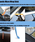 Magnetic micro wrap stick for Pro Grade Car Window Tint And Vinyl Wrap Tool Kit, applying film on vehicle curves.