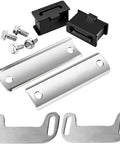 Adjustable Exhaust Centering Bracket Kit For Harley Touring Bikes with metallic brackets and rubber grommet components visible