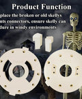 12 Foot White Giant Skeleton Head Bracket Kit Replacement Part with neck male and female sides