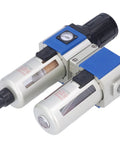 Heavy Duty 3 In 1 Pneumatic Air Filter Regulator Lubricator Combo with Water Oil Trap Separator, 2 Unit Design, side view