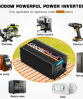 Trail Tough 5000 Watt Power Inverter 12 V Dc To 120 V Ac Converter For Campers And Solar Setups With Type C Ports and devices.