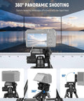 360° panoramic shooting with Beginner Friendly Mini Desk Tripod For iPhone DSLR Camcorder And Webcam With Easy Setup