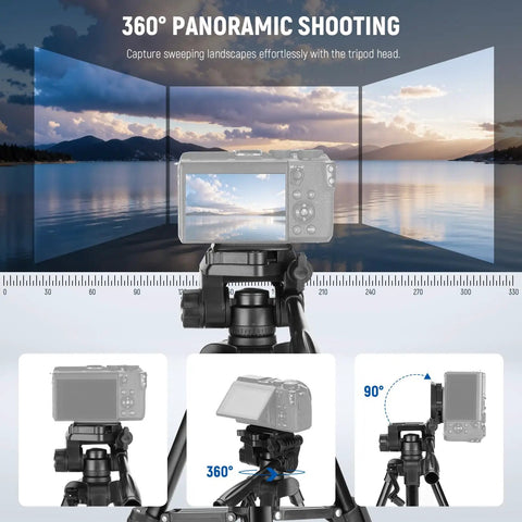 360° panoramic shooting with Beginner Friendly Mini Desk Tripod For iPhone DSLR Camcorder And Webcam With Easy Setup