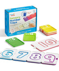 Image of Sensory Number Trays for Kids Count Trace and Learn Numbers to Ten with Texture Paths and Fine Motor Activities.