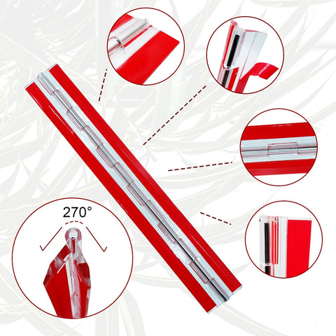 Two Piece Set Clear Acrylic Piano Hinge 300 Mm Long Continuous Hinge 12 Inch Transparent Hinge For Plexiglass Aquarium Lid