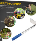 Stainless Steel Weeding Hoe Gardening Tool For Herb Garden Cultivator With Ergonomic Comfortable Handle Easy To Use Rust Resistant